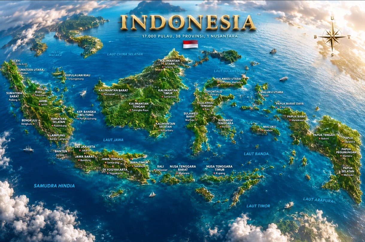 Daftar Lengkap 38 Provinsi di Indonesia Beserta Ibu Kotanya Tahun 2026