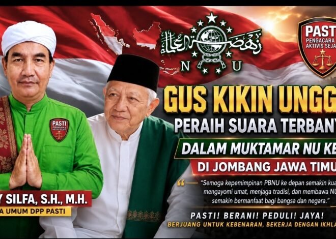 Gus Kikin Raih Suara Tertinggi, PASTI Sampaikan Selamat atas Proses Pemilihan Ketua Umum PBNU