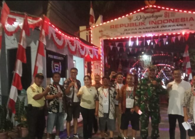 Semarak HUT ke-81 RI, Warga Villa Mutiara Serpong Gelar Lomba Gapura di RW 12
