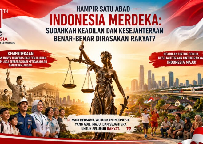 Hampir Satu Abad Indonesia Merdeka: Sudahkah Keadilan dan Kesejahteraan Benar-Benar Dirasakan Rakyat?