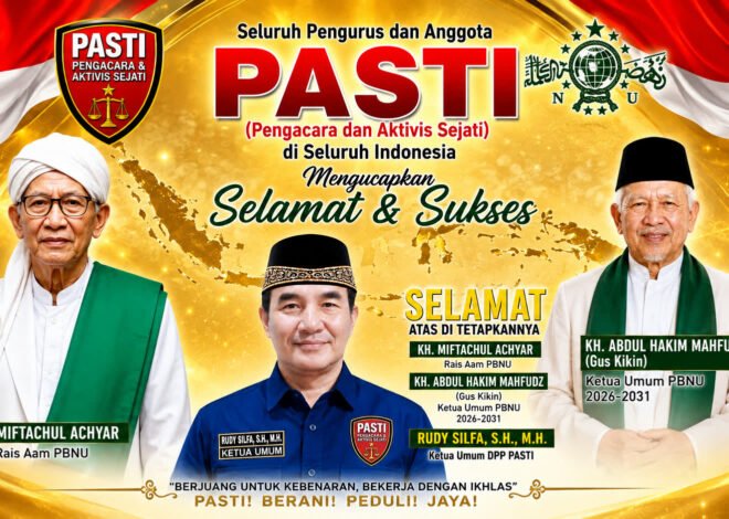 DPP-PASTI Sampaikan Selamat, Doa, dan Harapan untuk Kepemimpinan Baru PBNU 2026–2031