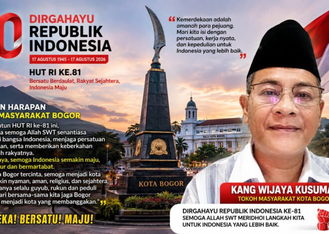 DOA DAN HARAPAN KANG WIJAYA KUSUMAH DI HUT RI KE-81: JAGA PERSATUAN, PERKUAT KEPEDULIAN, DAN SEJAHTERAKAN BANGSA