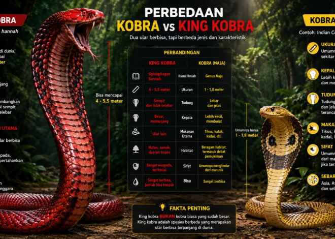KING KOBRA vs KOBRA: BUKAN SEKADAR BESAR! DUA ULAR BERBISA, DUA DUNIA BERBEDA!