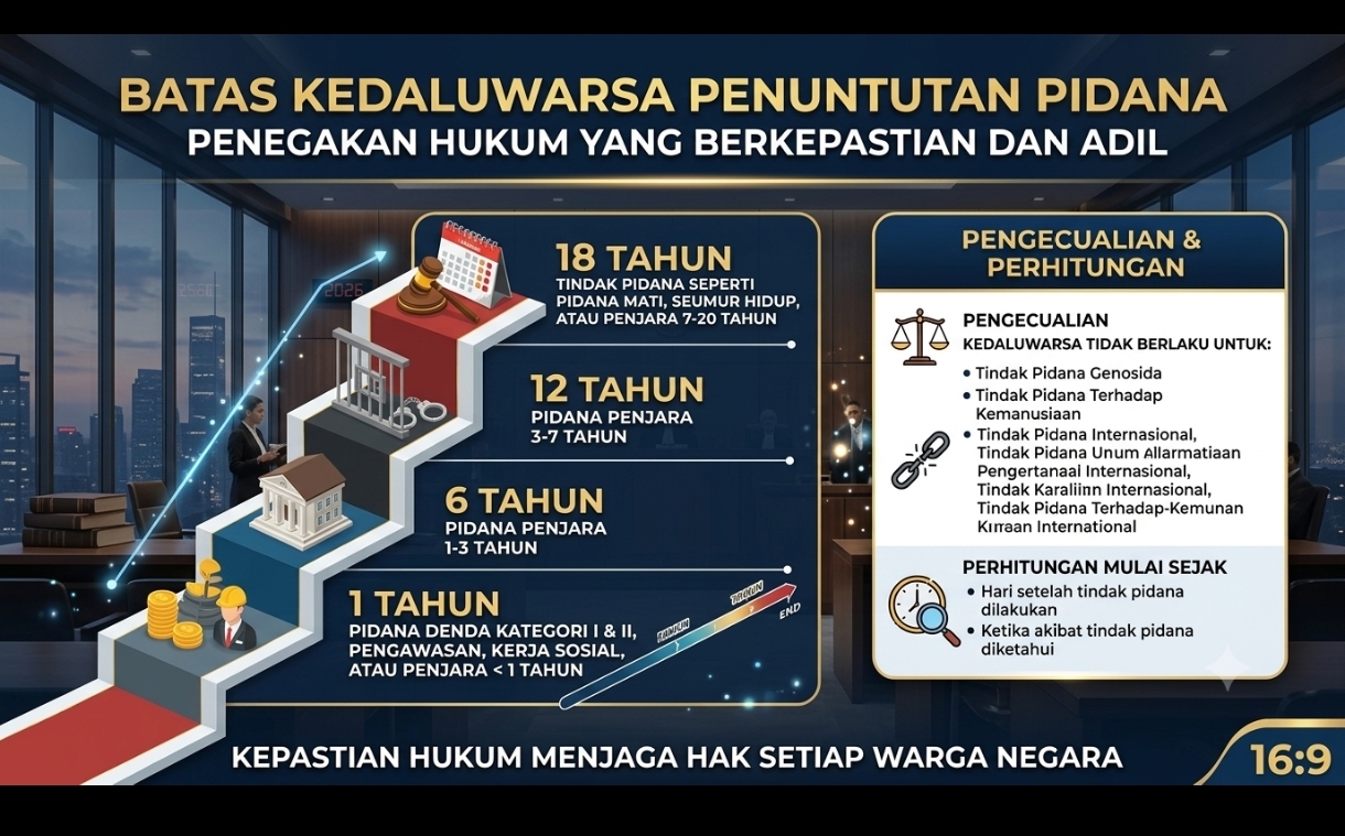 Guncang Sistem Peradilan: KUHP Baru 2026 Kunci Batas Waktu Penuntutan, Hentikan Kriminalisasi Tanpa Ujung!