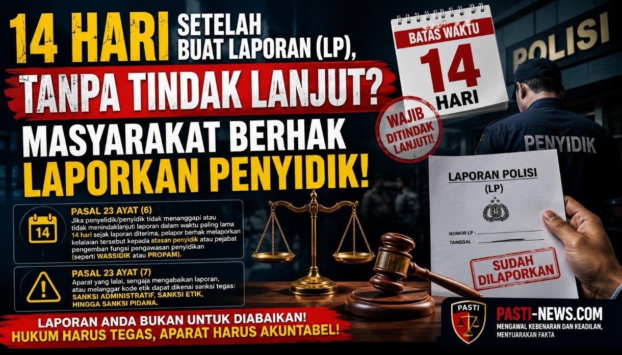 14 Hari Setelah Buat Laporan (LP), Tanpa Tindak Lanjut? Masyarakat Berhak Laporkan Penyidik!