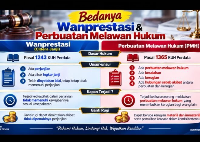 Memahami Perbedaan Wanprestasi dan Perbuatan Melawan Hukum dalam Sengketa Perdata