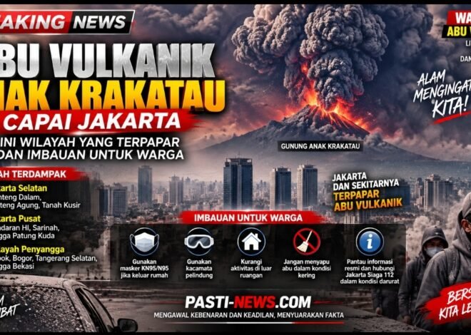 BREAKING NEWS! Abu Vulkanik Anak Krakatau Capai Jakarta, Menteng Dalam, Tanah Kusir, Lenteng Agung hingga Bundaran HI Terpapar