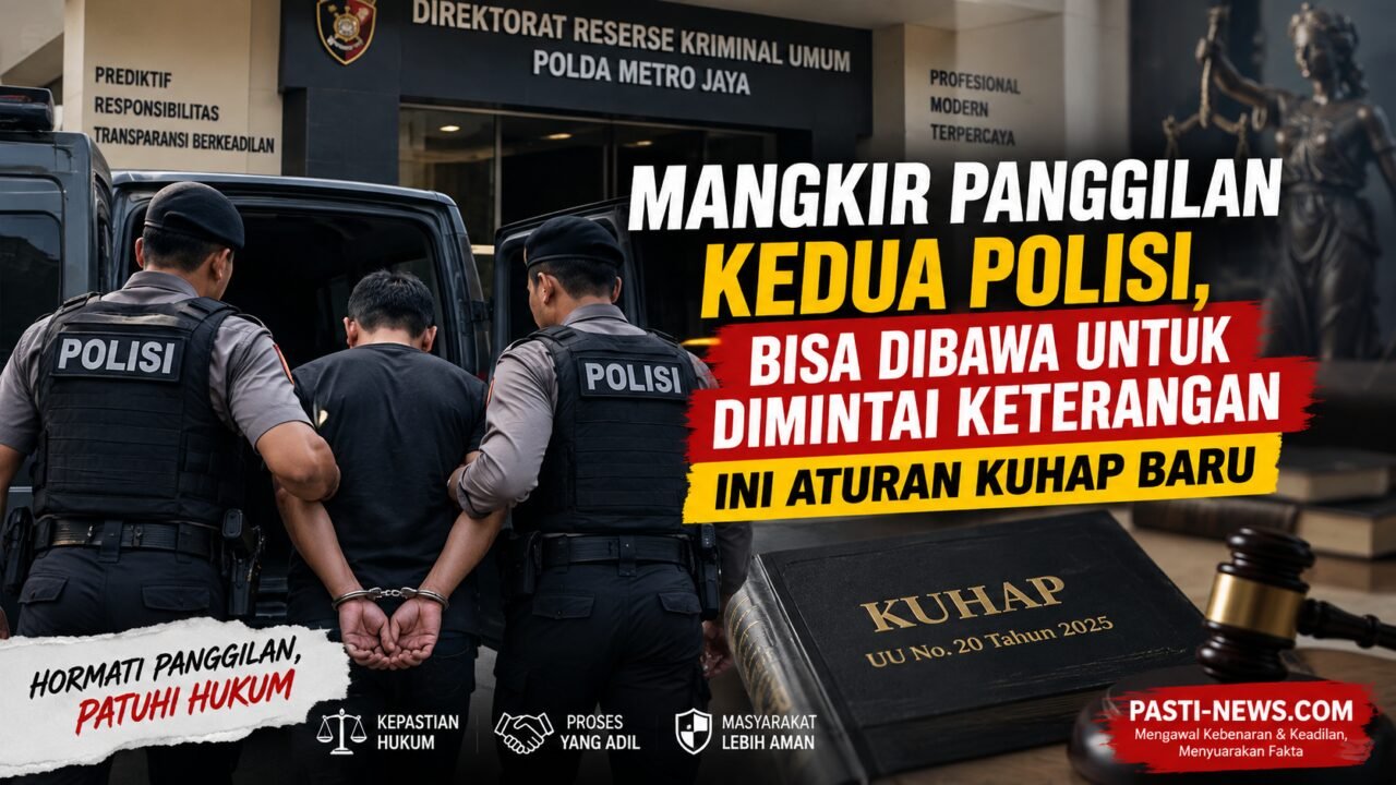 Mangkir Panggilan Kedua Polisi, Bisa Dibawa untuk Dimintai Keterangan: Ini Aturan KUHAP Baru